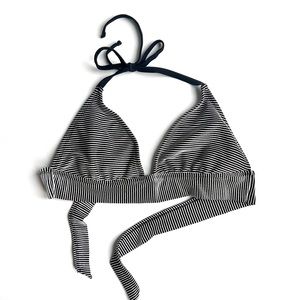 Target | Shade & Shore Black/White Striped Halter Bikini Top (TOP ONLY)